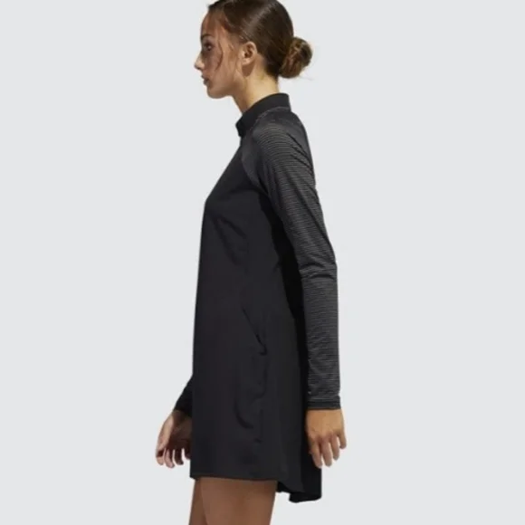 Adidas• Women's Long Sleeve UPF 50 black/ grey Dress. Sz L - Picture 2 of 12